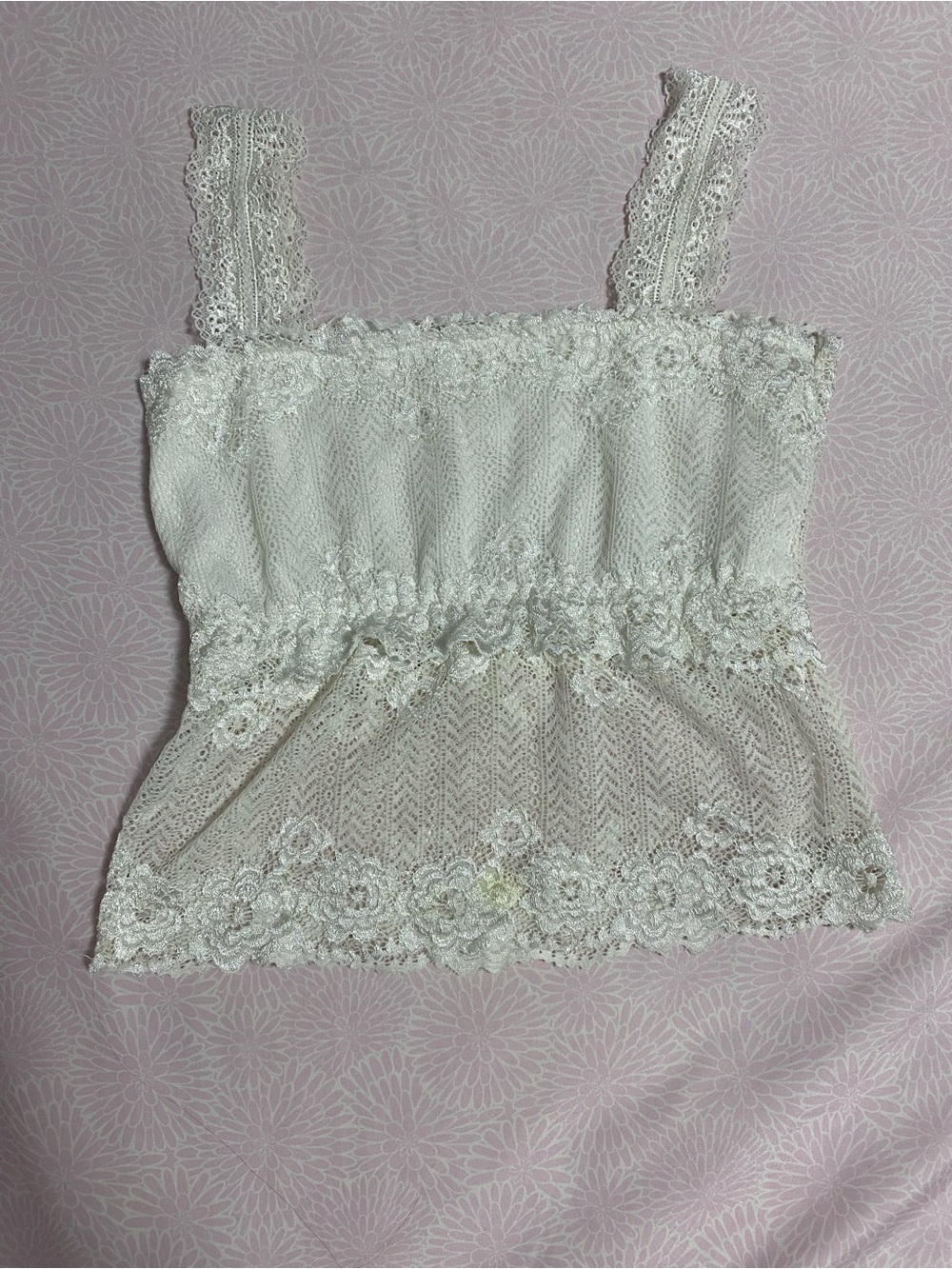 Delicate Lace Camisole Bralette in Ivory